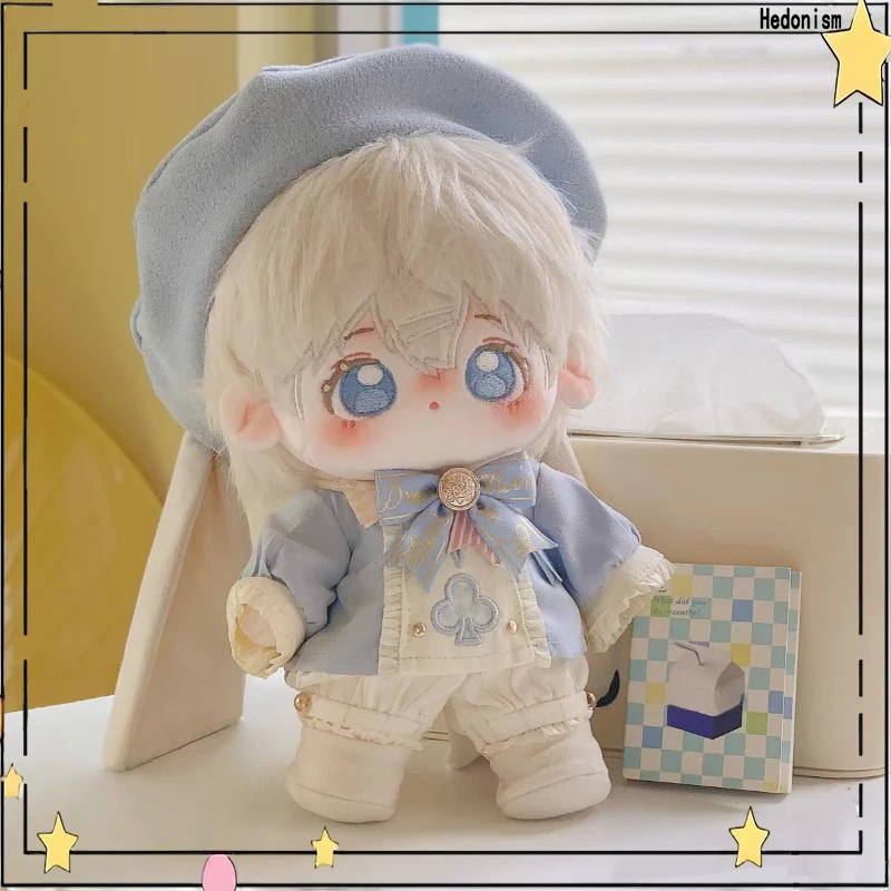 

For 20cm Cotton Doll Clothing Academy Style Set Cute Hat Clothing Shirt Pants Bow Tie Cartoon Doll Dress Up Accessories Gift