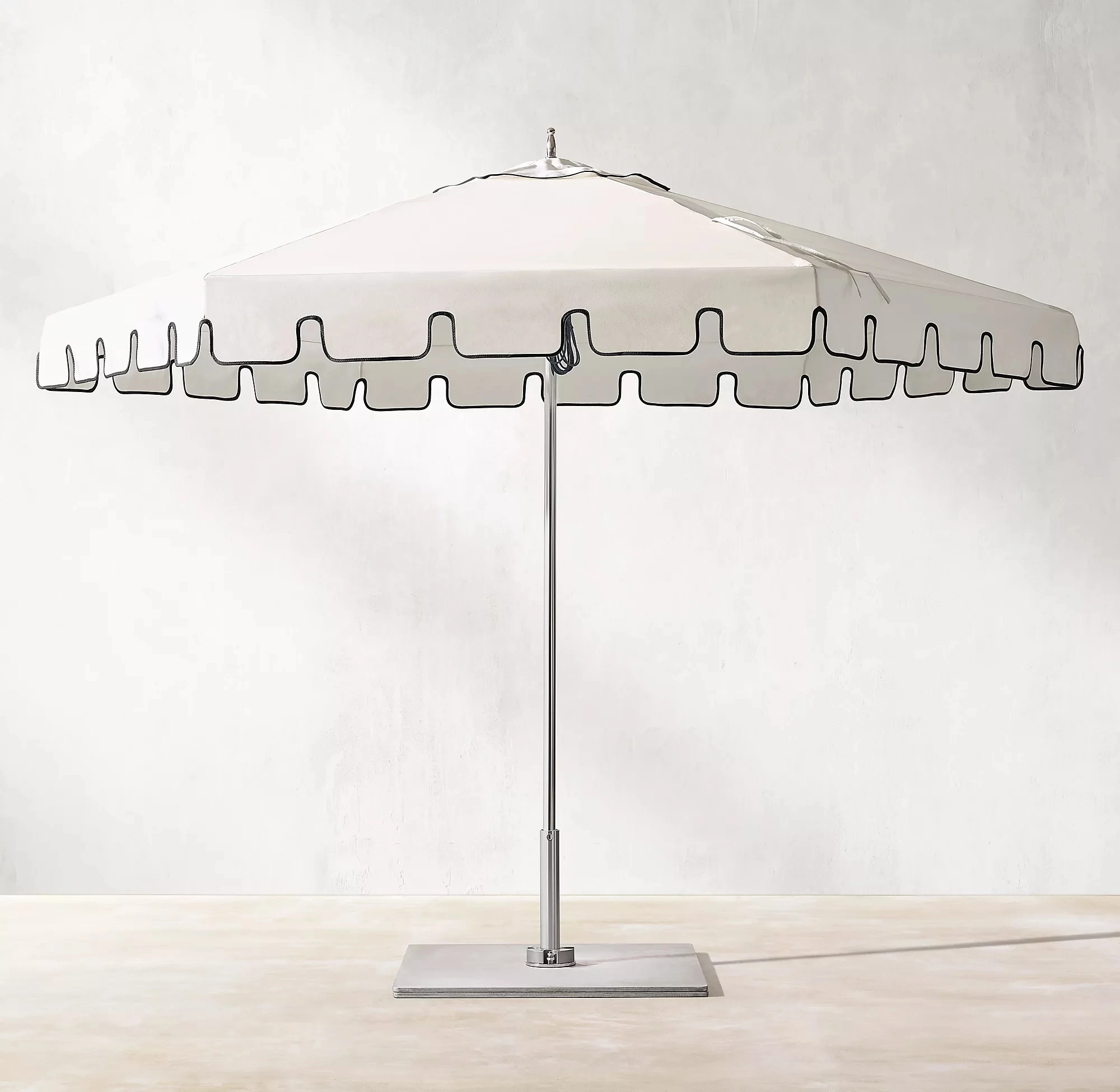 Outdoor Garden Classical Roman Drapery Round Umbrella Hotel All-weather Beach Umbrella Beach Pool Umbrella