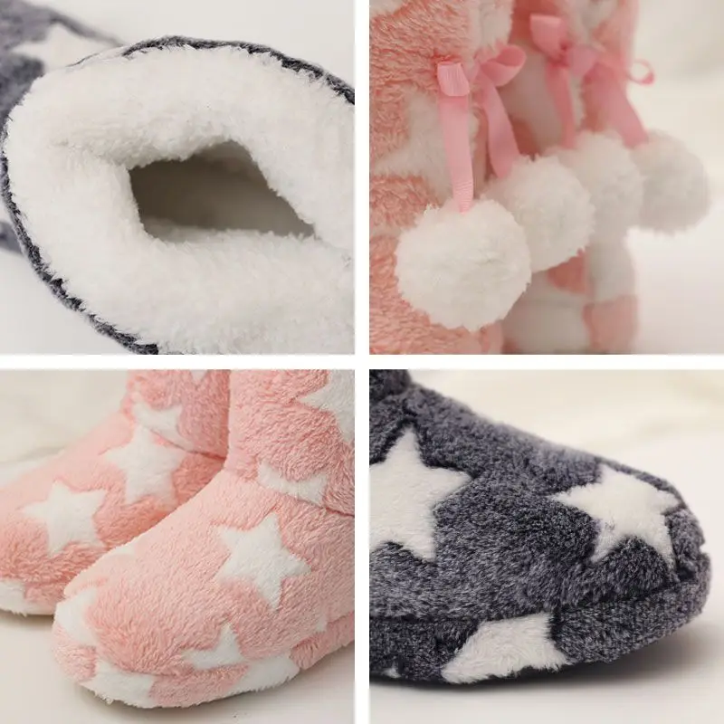 Winter Maternity Postpartum Maternity Shoes Autumn and Winter Bags and Indoor Cotton Boots Women's Winter Warm Plush Slippers