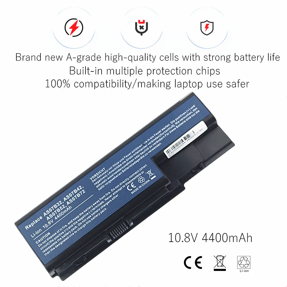 AS07B32 AS07B52 Laptop battery for Acer  Aspire 5530 5530G 5535 5710 5710G 5715 5715Z 5720 5720G 5730 AS07B51 AS07B61 AS07B71