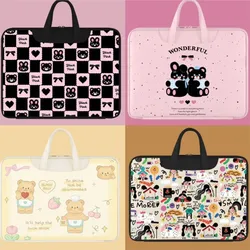 Ins Cute Black Laptop Case Waterproof Notebook Sleeve 13 13.3 14 15 15.6 16.1 Inch Macbook M1 Air Pro Acer Laptop Bag Cover 2024