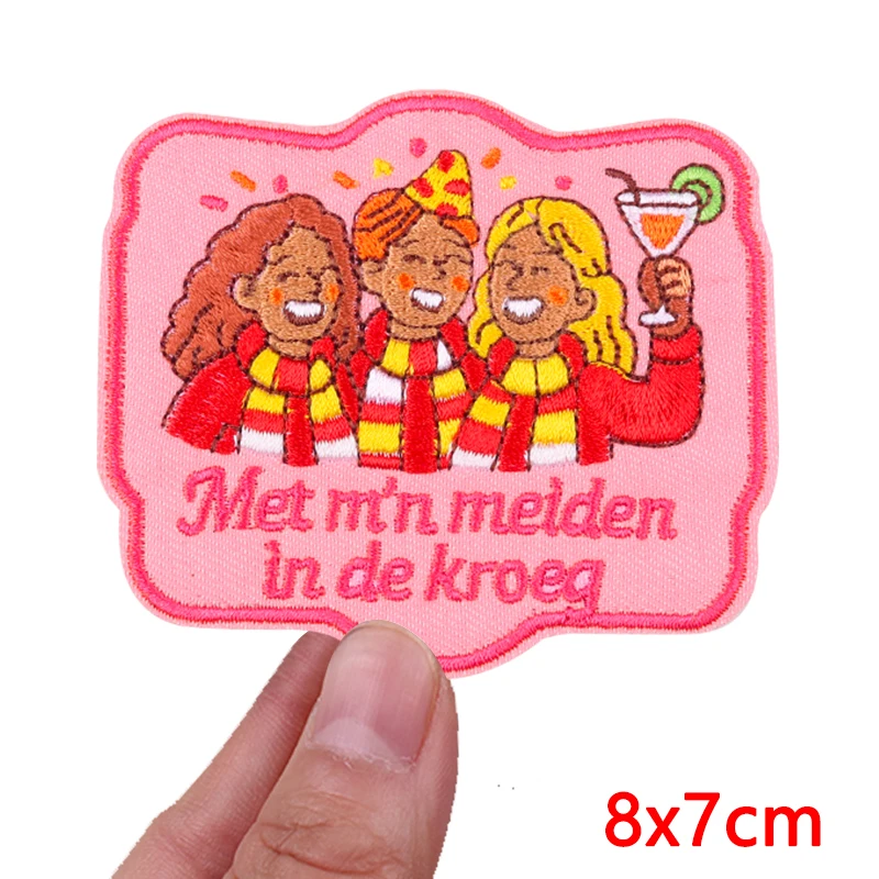 NEU: Hots Netherland Oeteldonk Emblem bestickte Aufnäher zum Aufbügeln für Kleidung, Feiern, DIY Niederlande Karneval Patch – Detail 22