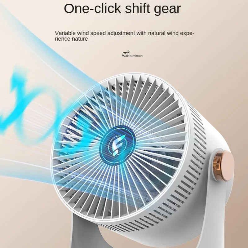 

° Охлаждающий вентилятор с перезаряжаемым USB, портативный бесшумный вентилятор емкостью 2400 мАч для офиса и наружного использования