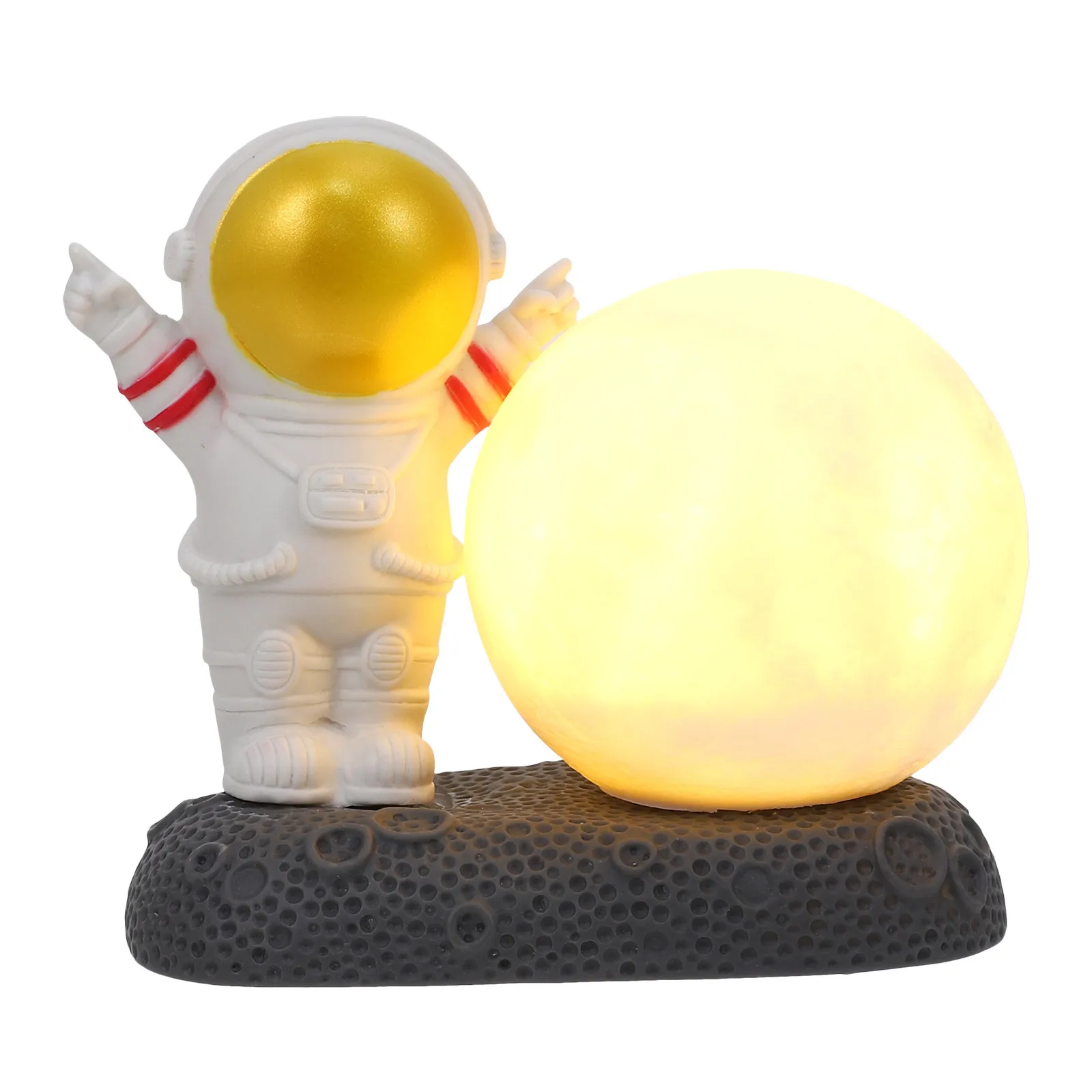 1 قطعة مصباح ليلي صغير لرائد الفضاء من الراتنج على شكل رجل فضاء لتزيين سطح المكتب ضوء ليلي لغرفة المنزل والمكتب #6