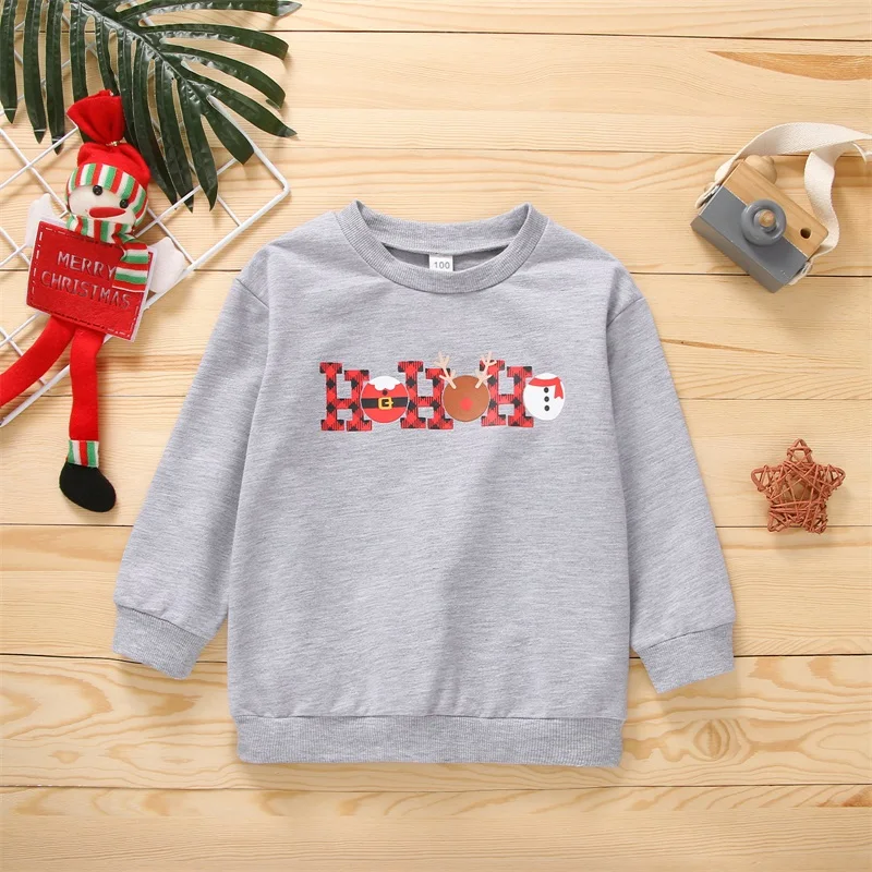 

Christmas Family Matching Pajamas Set Parent-Child Reindeer Print Long Sleeve Round Neck Sleepwear Outfit for Holiday