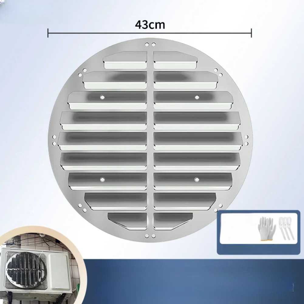 Stainless Steel Air Deflector for Air Conditioner Outdoor Unit No Drilling Installation 43cm 46cm 48cm Silver Finish