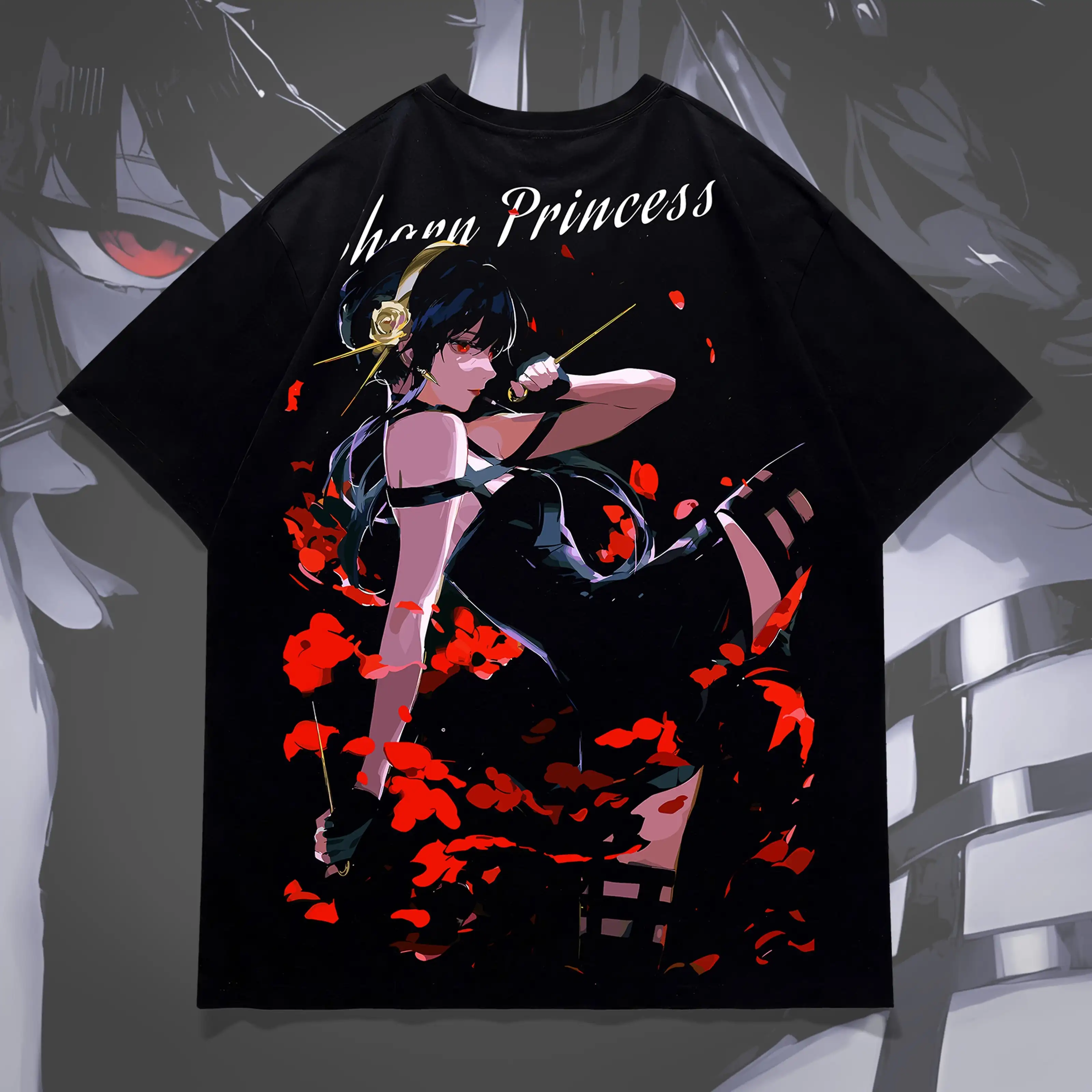 Spy Playing House Joel Cotton Short Sleeved T-shirt Loose Plus Size Men and Women Couple Anime Pain Jacket Summer Casual Top