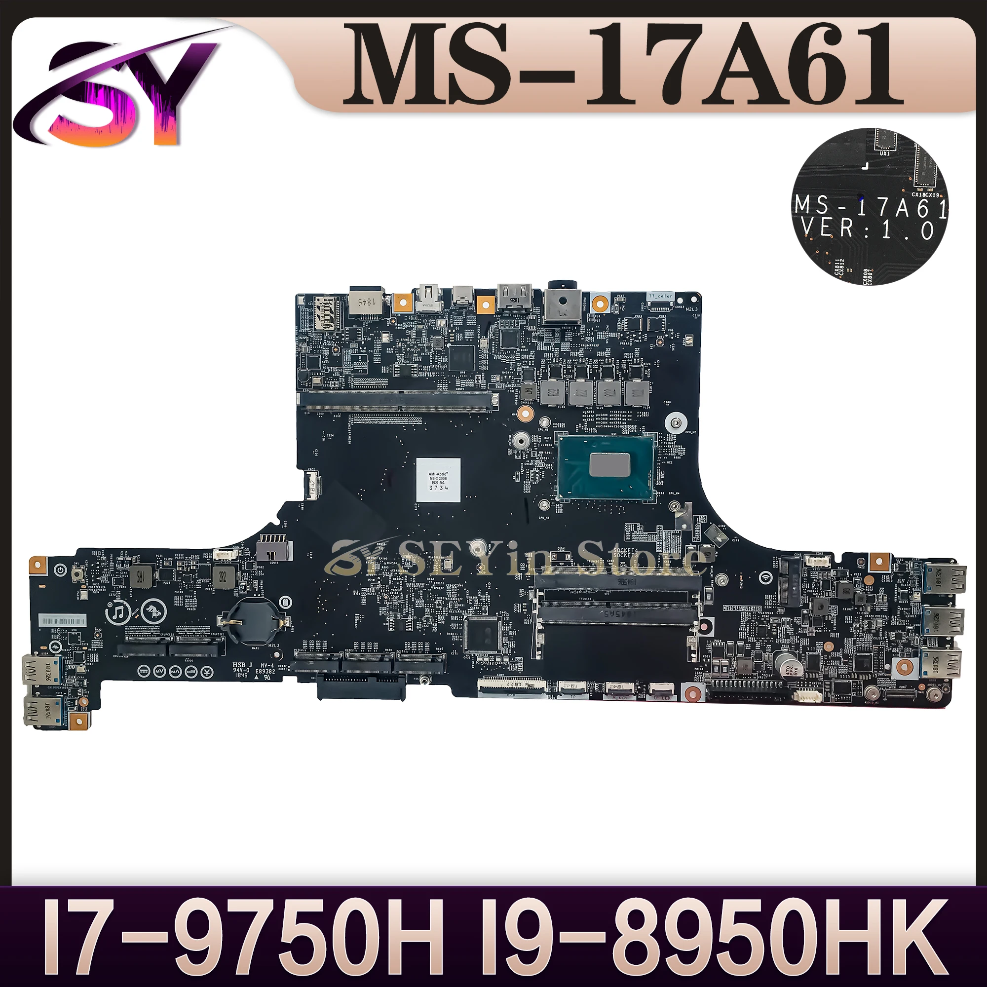 

MS-17A61 Mainboard For MSI GT75 MS-17A6 Modern Laptop Motherboard I9-8950HK I7-9750H 100% Working