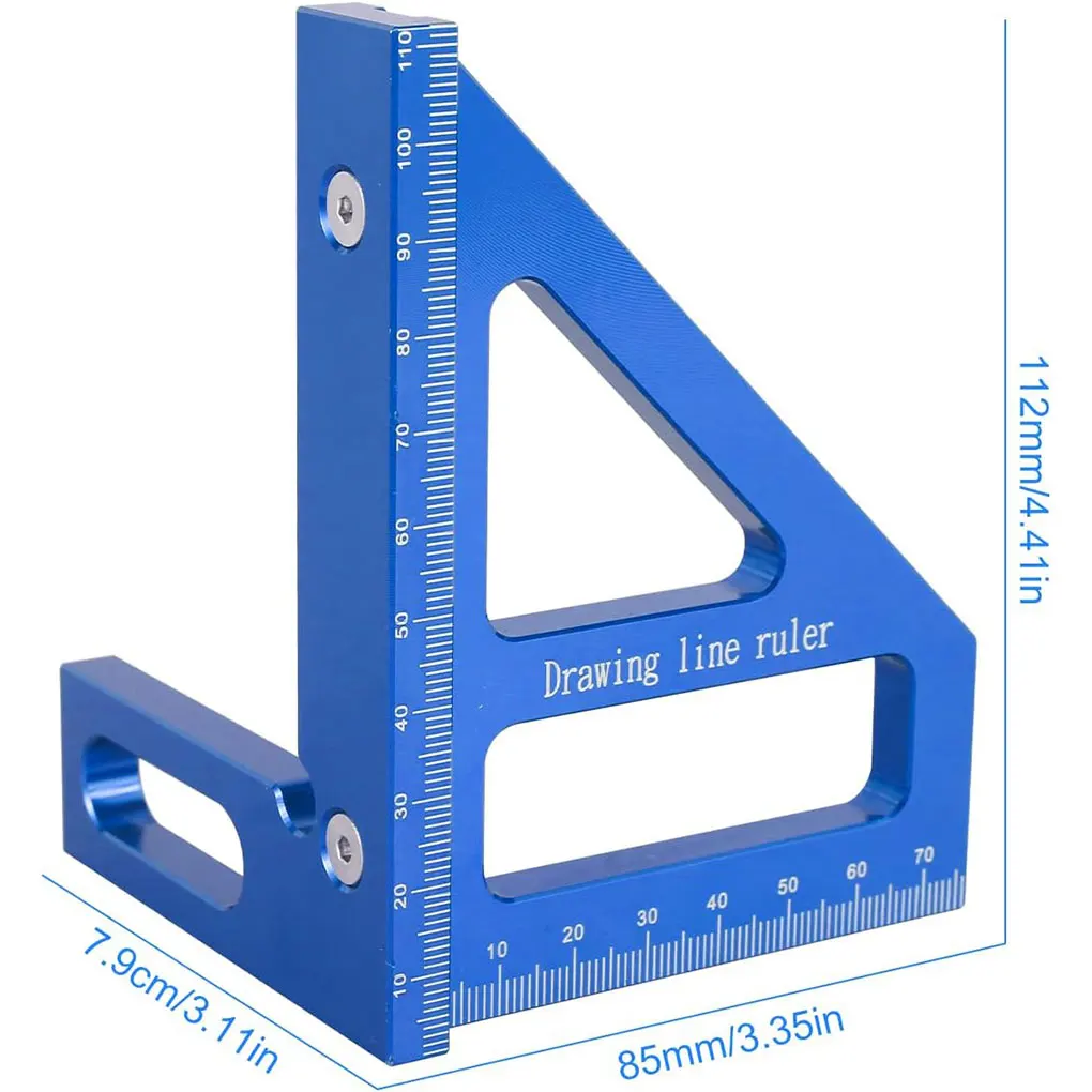 Угловая линейка для деревообработки, точное измерение для точного плотника и удобного чтения алюминия