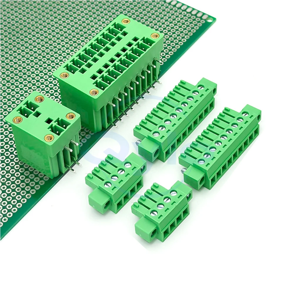 (1 Set) KF 15EDGRHM 15EDGKM - 3.5mm dual-layer flanged plug-in terminal block with bent terminals complete 2EDGRHM 2EDGKM 3.5