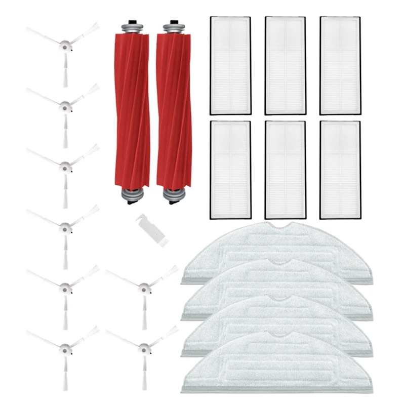 Для робота-пылесоса Roborock S7 Maxv Ultra, S7 Pro Ultra, запасные части, основная боковая щетка, фильтр Hepa, ткань для швабры