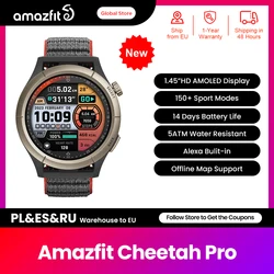 Amazfit-reloj inteligente Cheetah Pro, dispositivo resistente al agua hasta 5 ATM, con bisel de aleación de titanio, asistente de voz sin conexión, novedad