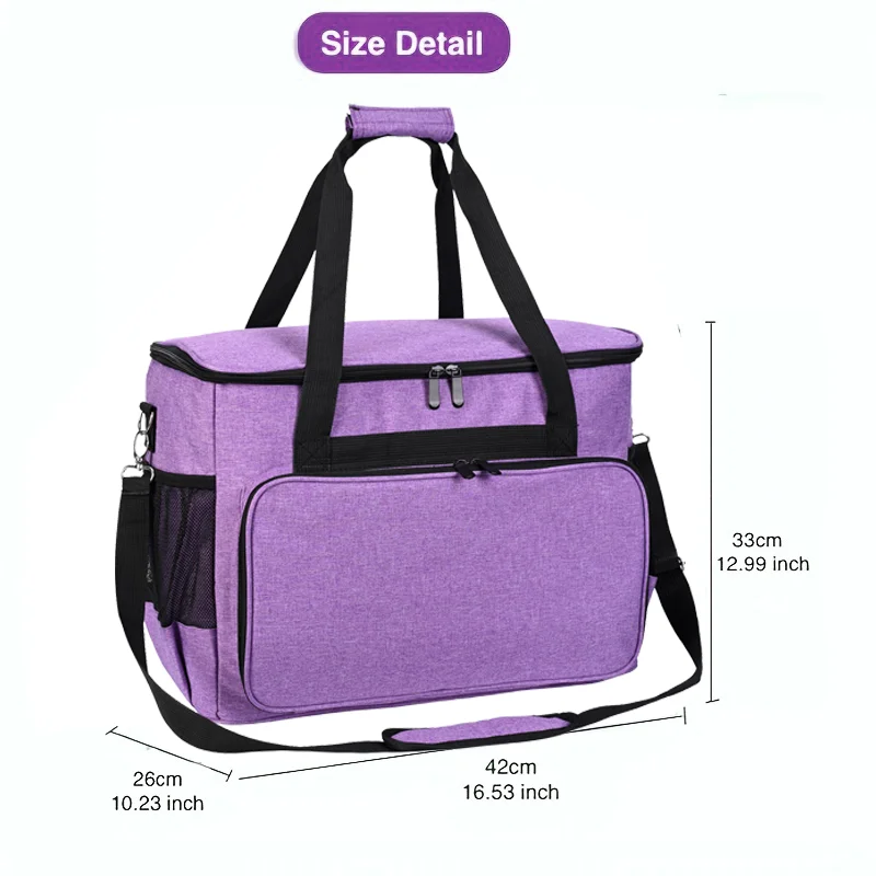 Premium Sewing Machine Carrying Case - Padded Storage Bag with Multiple Pockets & Accessory Organizer - Stylish Travel Tote
