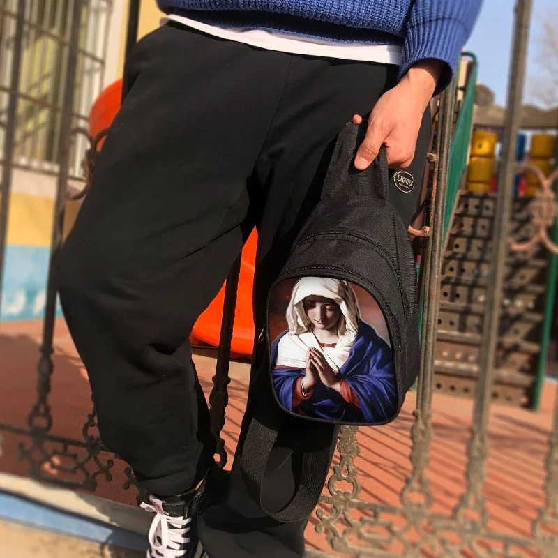 Customize Your Name / Photo Printed Chest Bags Leisure Crossbody Bag Fashion Men\'s Sports Bags Shoulder Bag for Travel Gift
