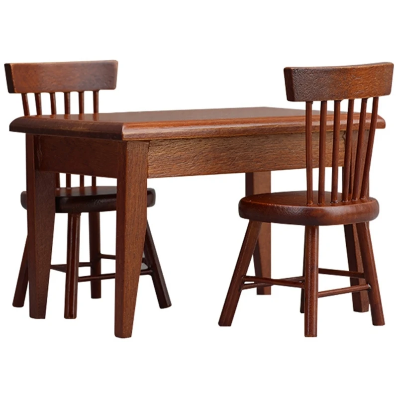 

3Pcs Mini Wooden Kitchenette Set for Realistic Dollhouses Display 15UB