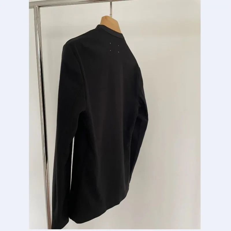 Early Autumn New Classic Loose Stand-up Collar Casual Stylish and Versatile Wide Version Fine Wool Black Suit