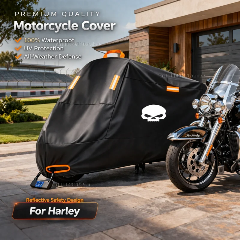 For Harley ADV 1250 Motorcycle Cover Waterproof Thickened Polyester Tarpaulin UV Protective Outdoor Rain Dust Sun Scooter Cover