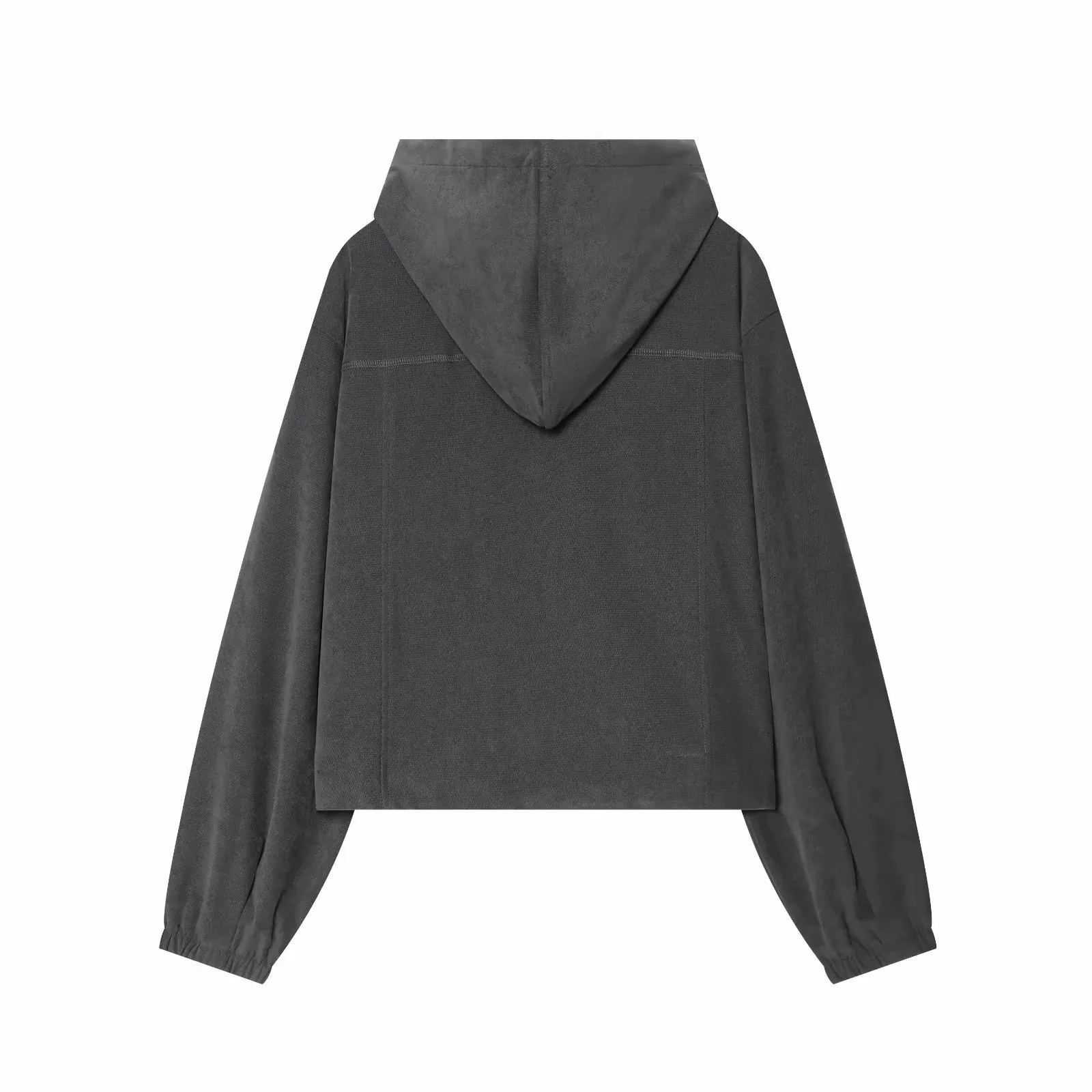 Damen-Hosen-Set 2-teilig, Neu 2026, Kapuzenjacke mit Reißverschluss, Weite Hose mit Kordelzug, Damen-Outfit – Detail 8