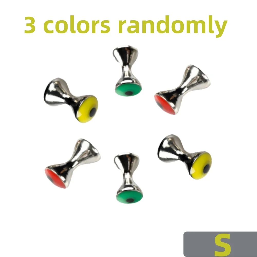 

10Pcs Fishing Fly Dumbbell Eyes Fly Tying Materials Dumbbell Shape S/M/L Models Fishing Lure Jig Tying Materials