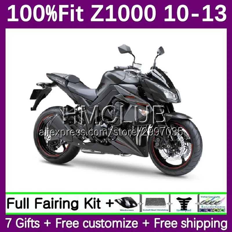 Injection OEM For KAWASAKI NINJA Z 1000 Z1000 Body 69No.6 Z-1000 2010 2011 2012 2013 Z1000SX 10 11 12 13 Fairings matte black