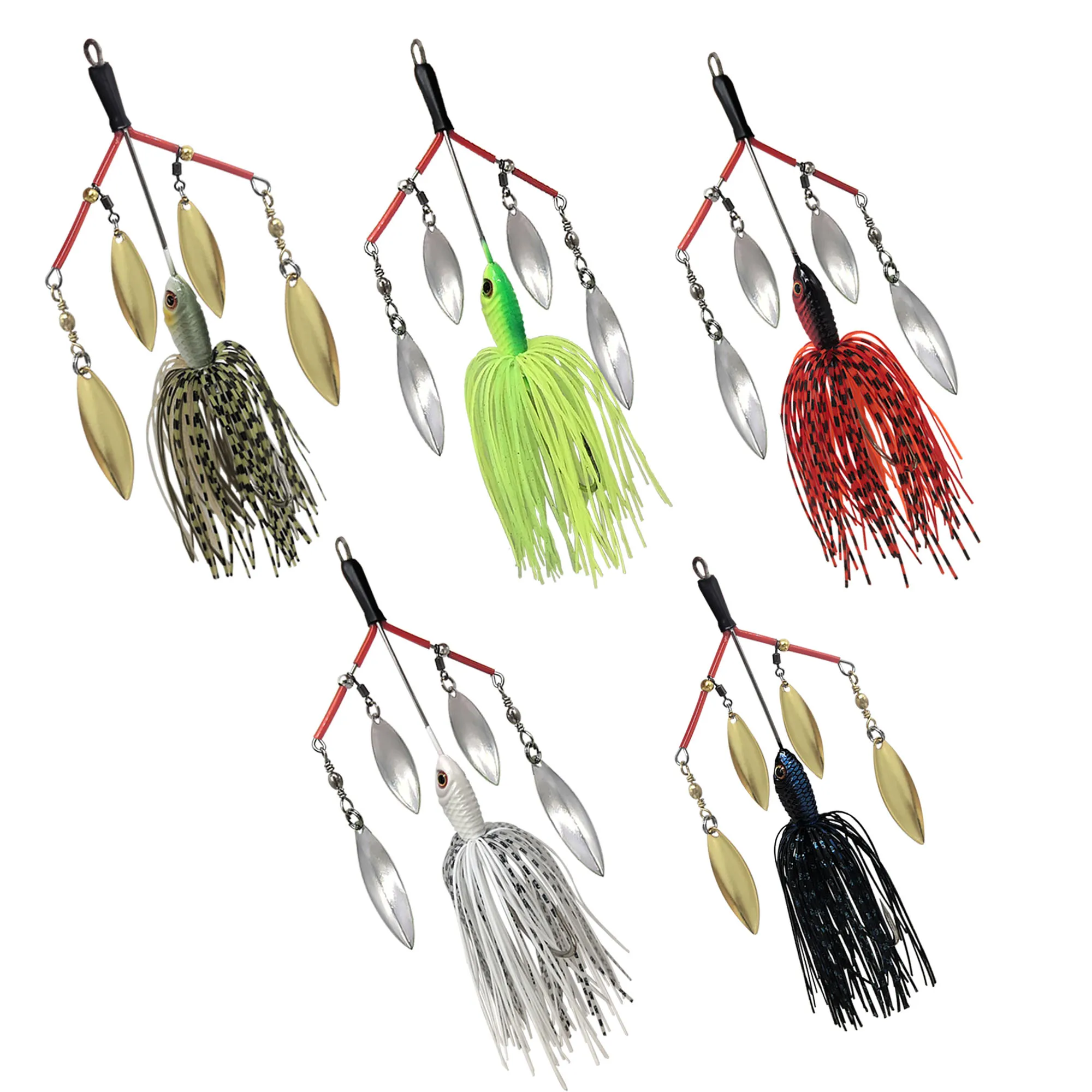 Mycena 27G Spinner Bait Angelköder Chatter Bait Spinnerbait Multirota Spinner Löffelköder für Hecht Peche Tackle Metall-Pailletten – Detail 1