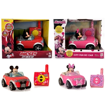 Disney Junior Mickey Minnie City Fun RC Car Wireless Electric Power Roadster Sliding Inertia Vehicle Toy Car Gifts