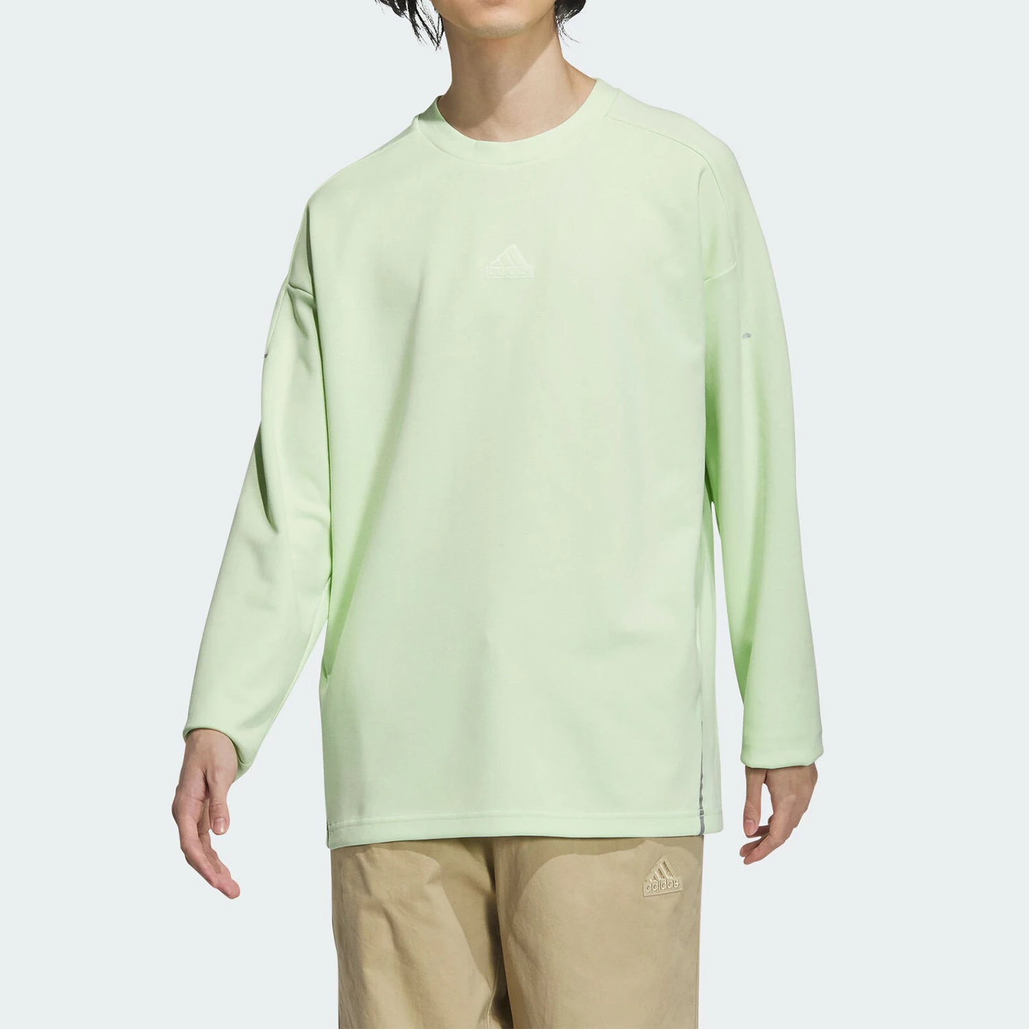 

Adidas genuine New Men's Round Neck Loose Casual Sports Long Sleeve T-shirt JJ1347