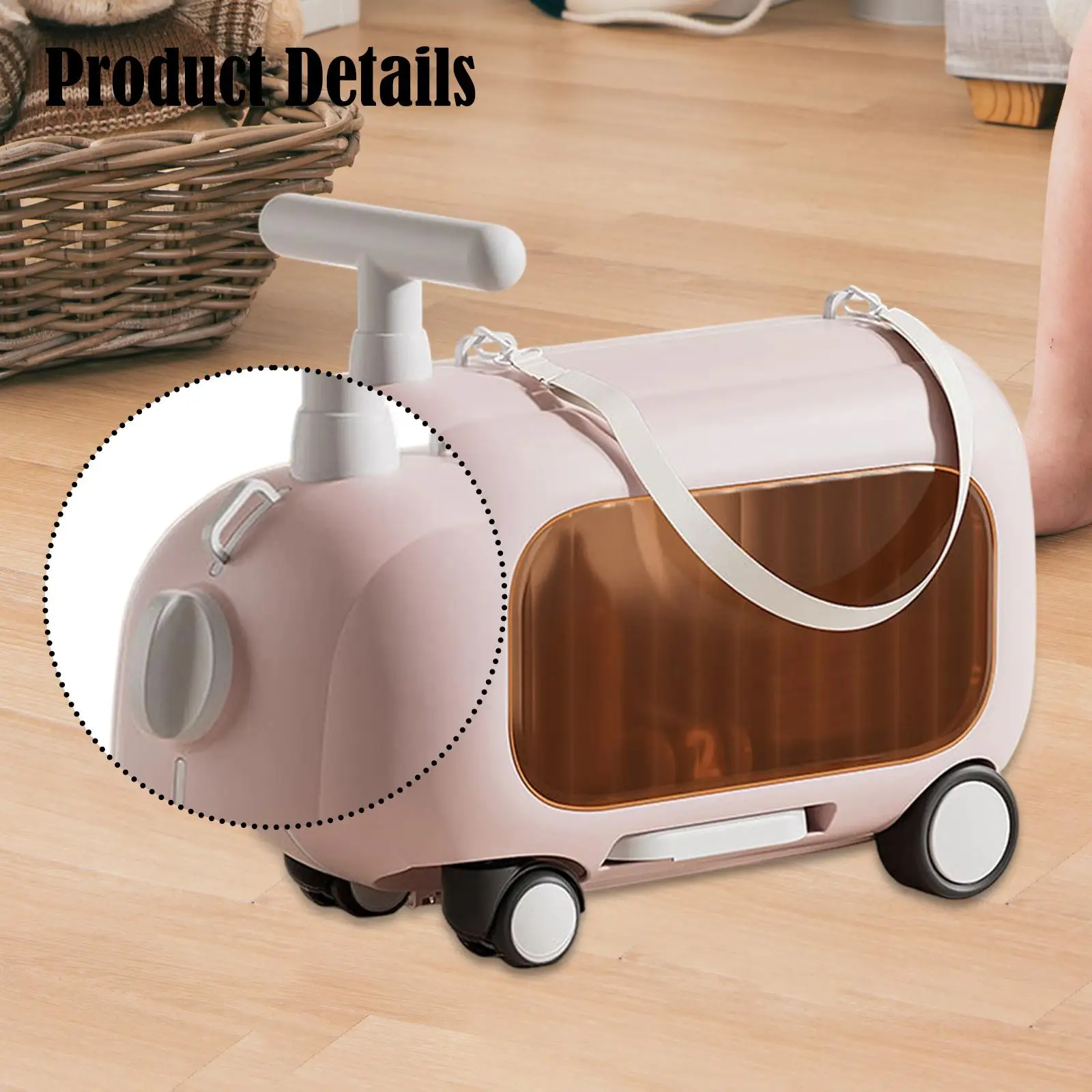 Maleta de viaje Estuche de viaje con ruedas Equipaje rígido Almacenamiento de maleta con ruedas para niños y niñas