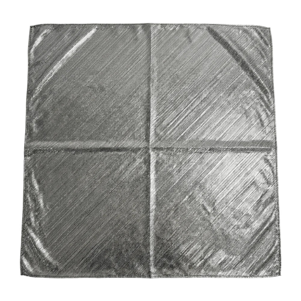 Polyester Liquid Silvery Headscarf Stripe White Shiny Metallic Bandana Lightweight Breathable Satin Square Turban Parties