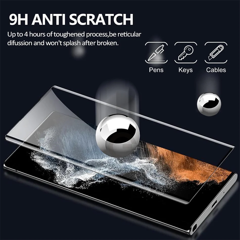 Easy Installation Tempered Glass For Samsung Glaxy S24 S23 S22 S21 Ultra Screen Protector S24 Plus Automatic Installer Tool Film