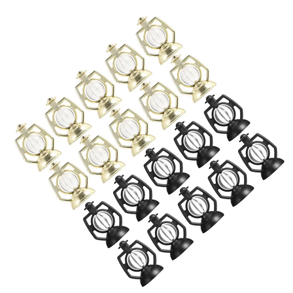 40Pcs Christmas Fake Oil Light Pendant Vintage Style Hanging Artificial Oil Lamp Xmas Tree Decoration Simulation Lamp