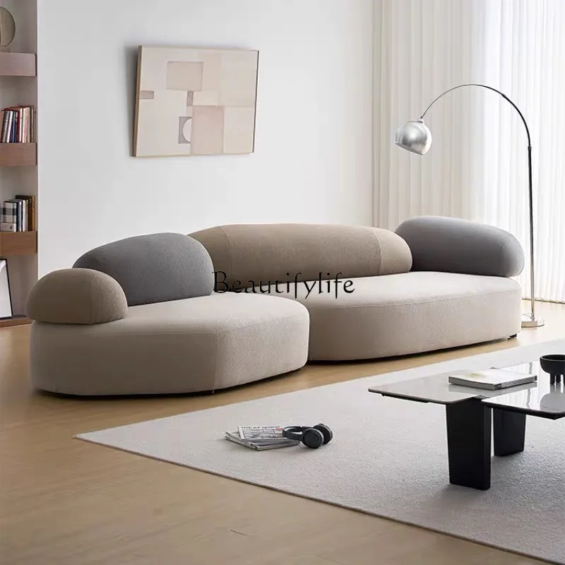 Retro Pebble Sofa Designer Minimalist Sofa Living Room Beauty Salon Reception Rest Area