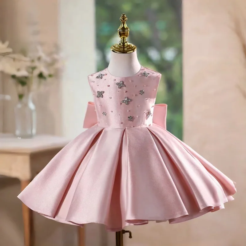 sleeveless-satin-flower-girl-dress-crystal-floral-applique-big-bow-back-short-puffy-princess-dress-wedding-birthday-party-dress