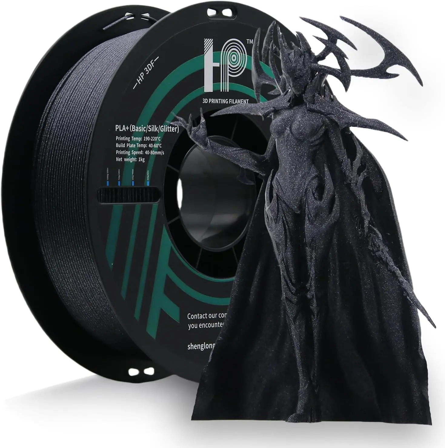 3D Printer Filament, HP3DF PLA Filament,1.75mm Dimensional Accuracy +/- 0.02mm, 1KG Spool (2.2 lbs),Fit Most FDM Printer (Magic)