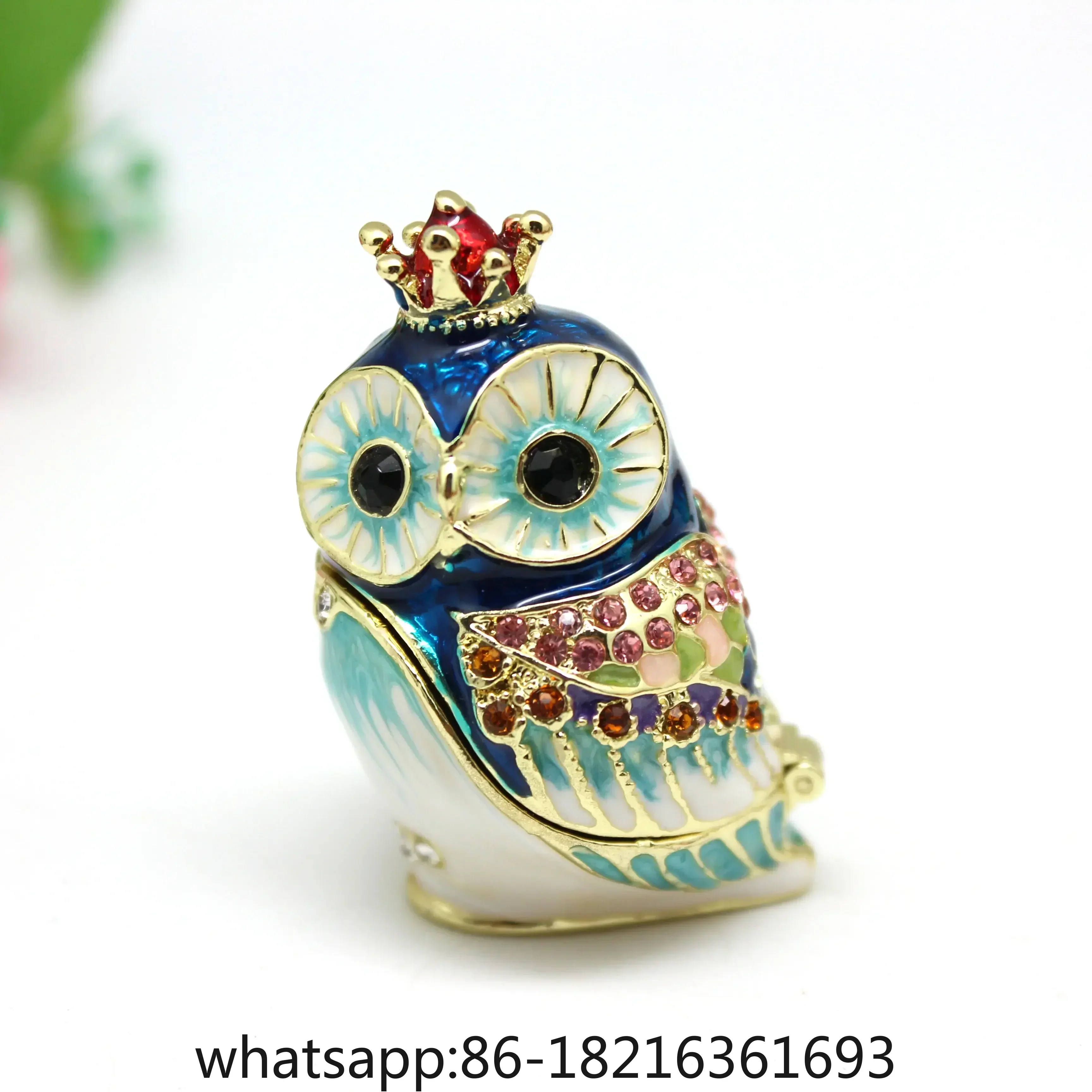 

Solid Crown Small Owl Small Jewelry Storage Box Dressing Table Small Decoration Fashion Home Decoration