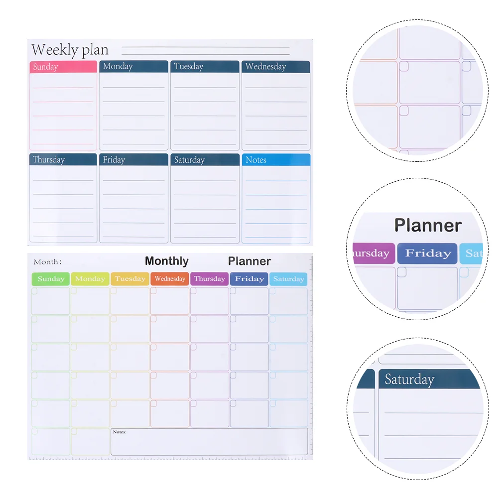

2 шт., магнитная доска для напоминания о расписании