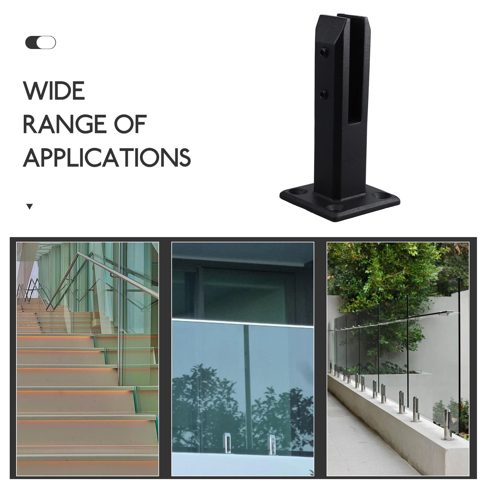 1 مجموعة الزجاج المشبك درابزين من الفولاذ المقاوم للصدأ قوس للشرفة درج الزجاج جبل كليب الأجهزة البناء المبارزة