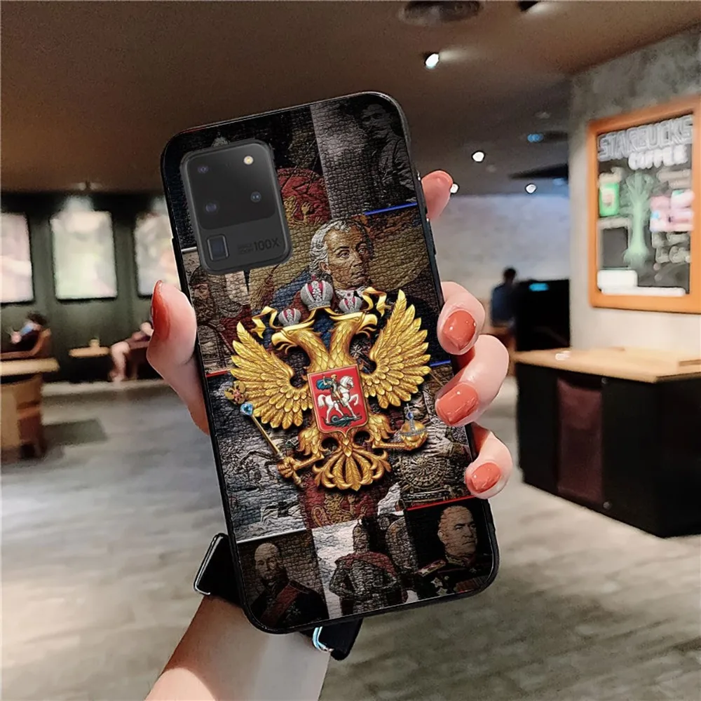 Russia Flag Coat Of Arms Phone Case For Samsung S 9 10 20 21 22 23 30 23plus lite Ultra FE S10lite Fundas