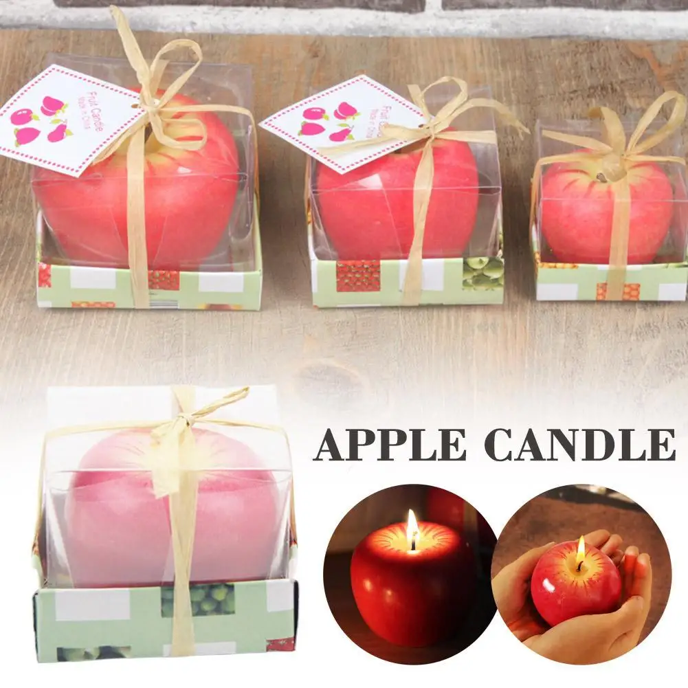 

Яблочная свеча, рождественская искусственная креативная 3D свеча в форме яблока, подарки, ароматерапевтическая свеча для рождественской вечеринки, домашний декор стола