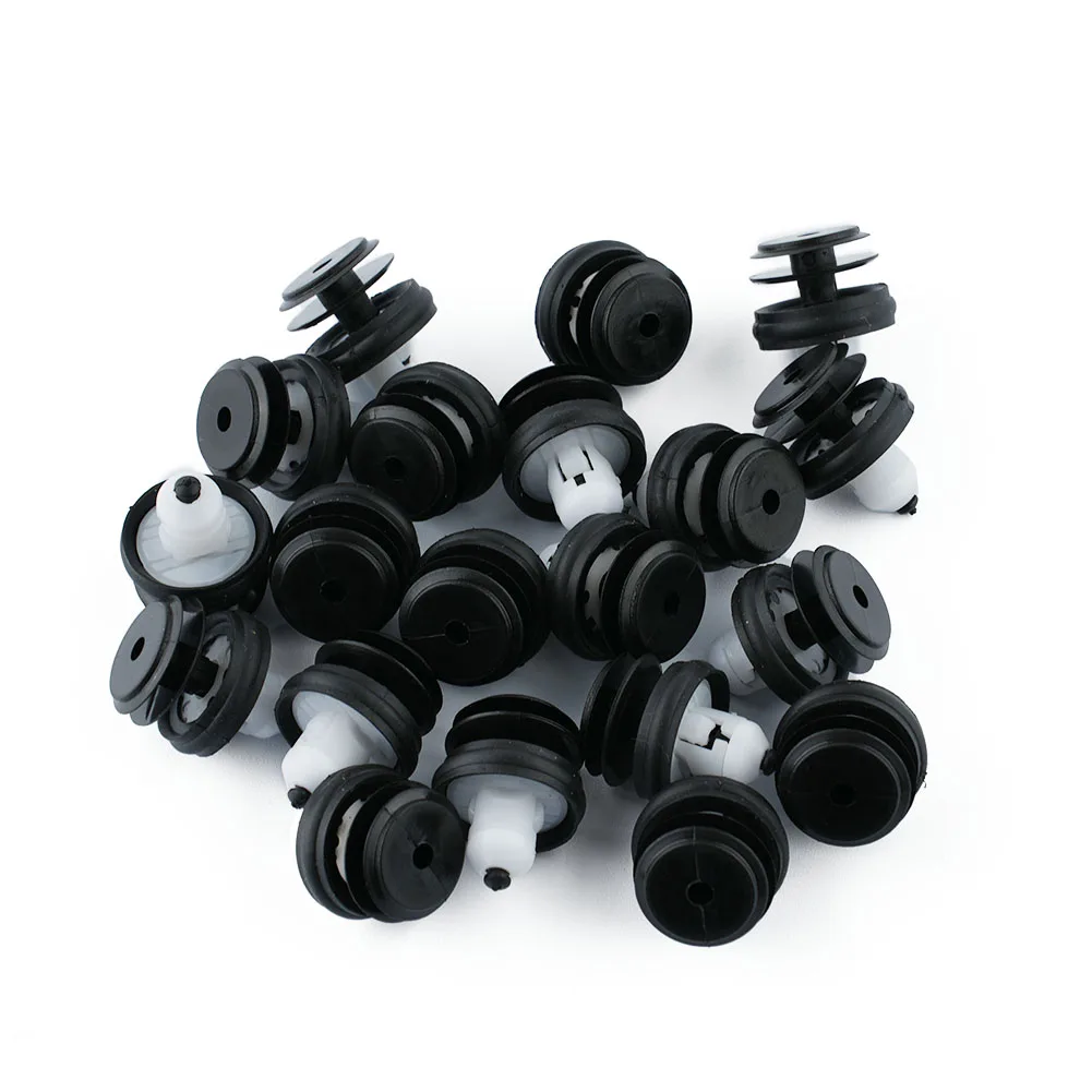 20x Car Nylon Clips For 8mm Hole FOR BMW 3 5 6 X5 X6 X7 Z4 DOOR TRIM PANEL CLIP WITH SEAL 51-41-7-325-082 X20 Car Accessories