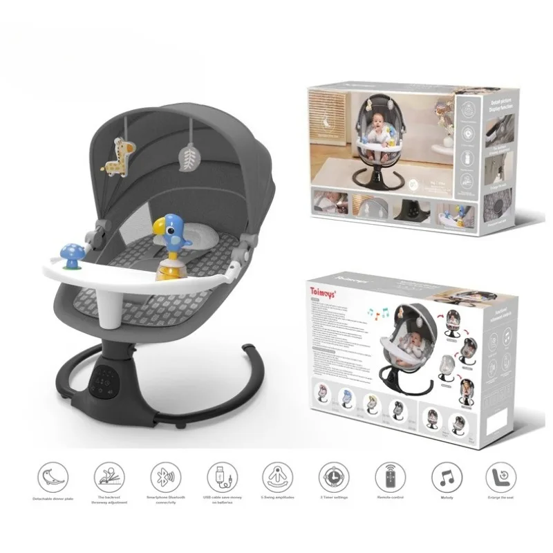 Multifunctional Electric Baby Rocking Chair Shaker Child Seat with Plate