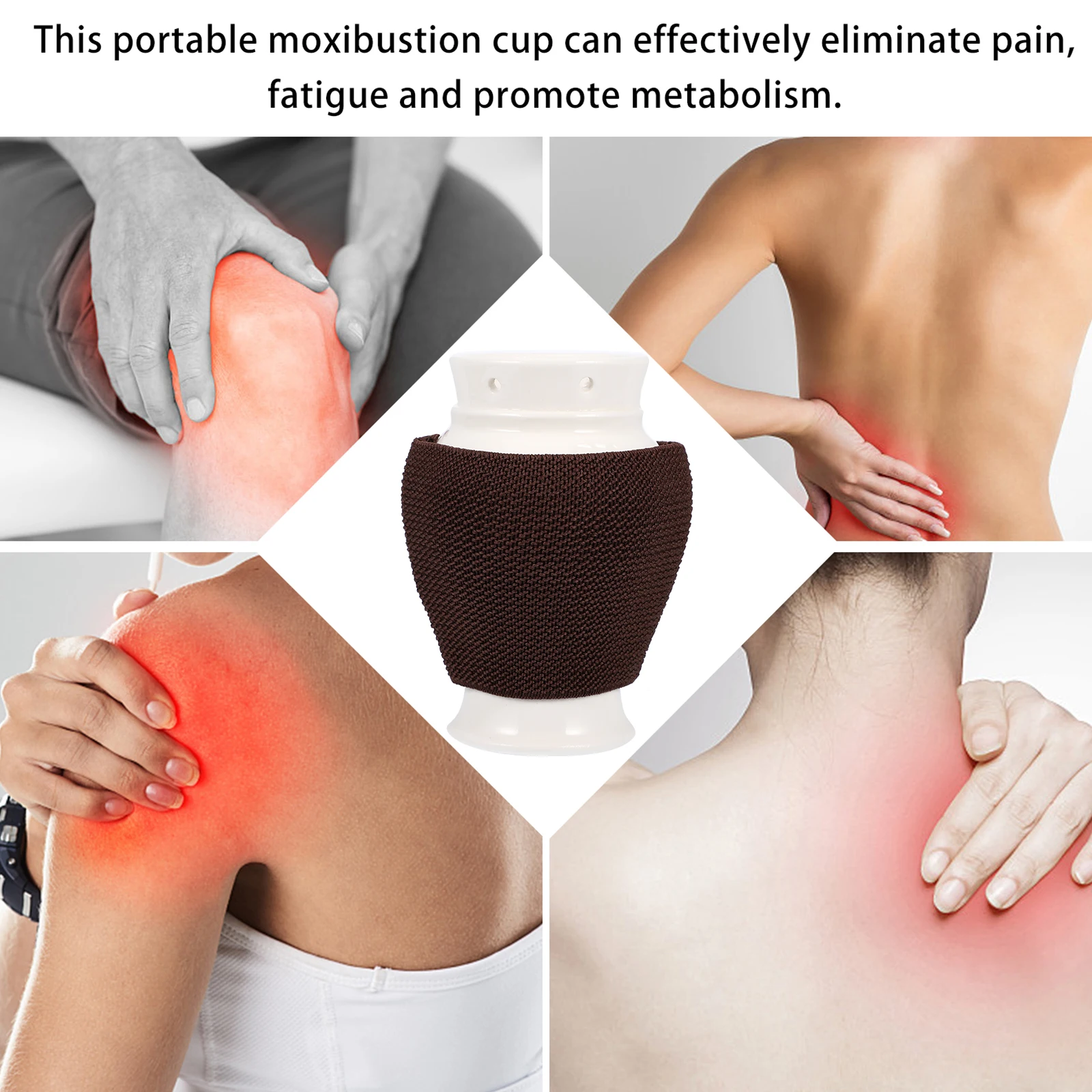 

1Pcs Moxibustion Pot Lightweight Portable Handheld Moxa Burner Pot with Anti Ash Net Smokeless Moxa Massage Tool for Arthritis