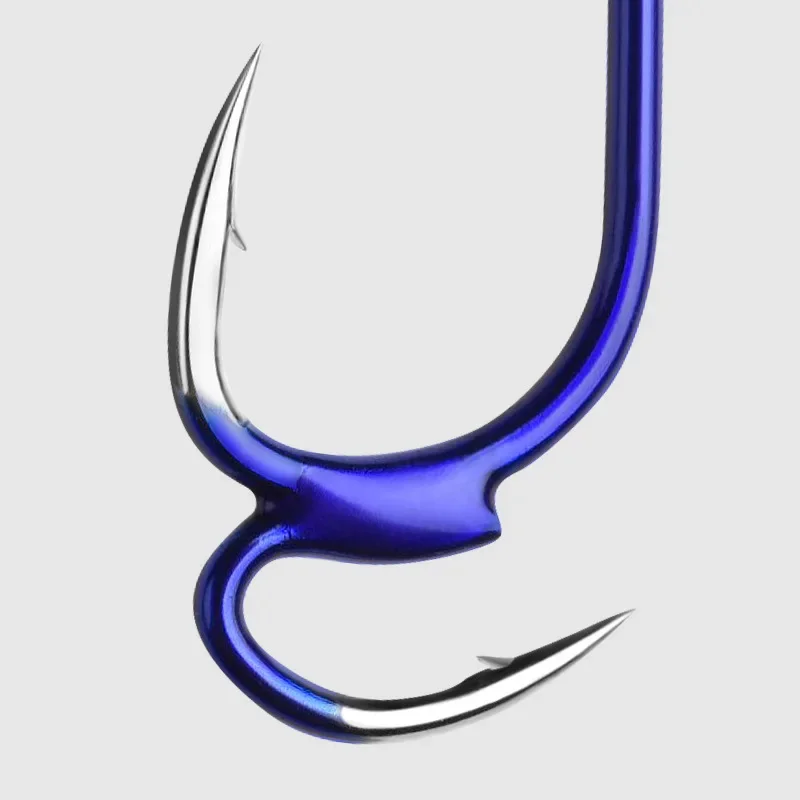 10 sztuk/partia 5 # -12 #   Stal węglowa Dwa wytrzymałość Ostry haczyk wędkarski Sprzęt wędkarski do wędkarstwa morskiego Podwójny haczyk z zadziorem A333