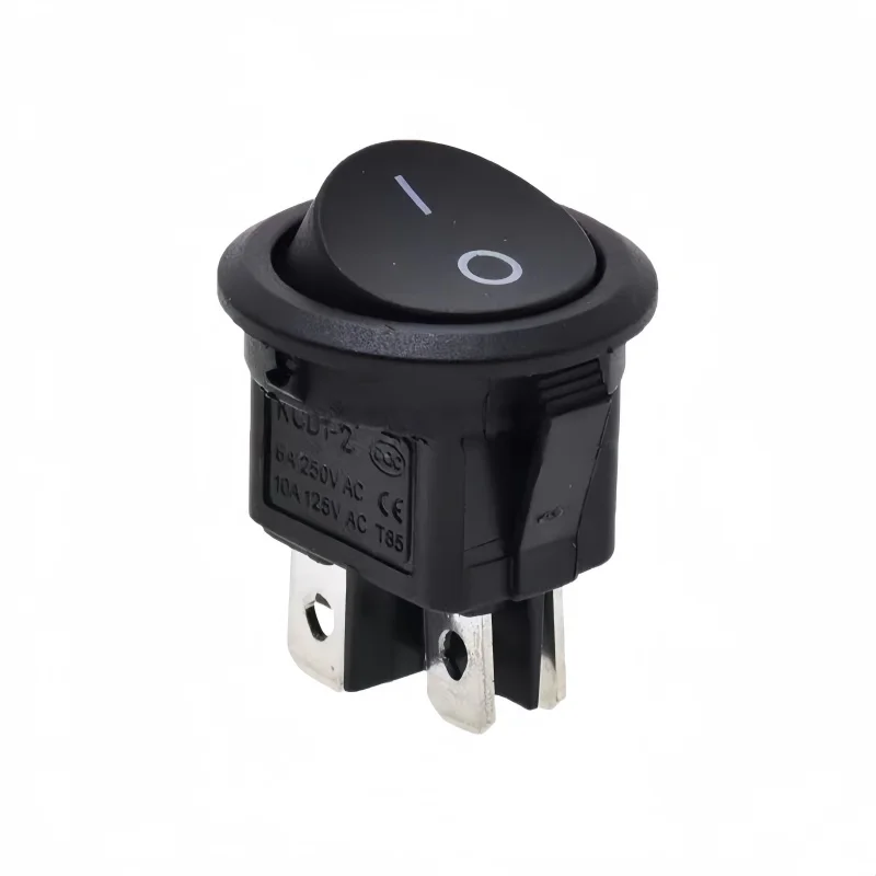 10pcs KCD1 224N Round Rocker Switch With Light 4Pins 6A 250V/10A 125VAC Boat Switch Snap-in SPST ON OFF Rocker 2 Position Switch
