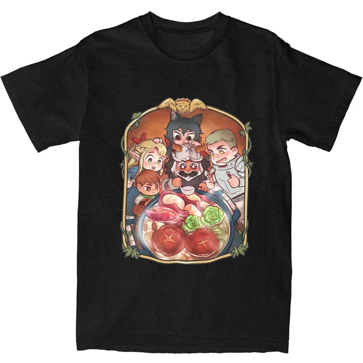 Haikyuu T Shirt Delicious In Dungeon Meshi Cotton T Shirts Anime Hip Hop Tshirt for Men Summer Y2K Retro Short Sleeve Top Tees