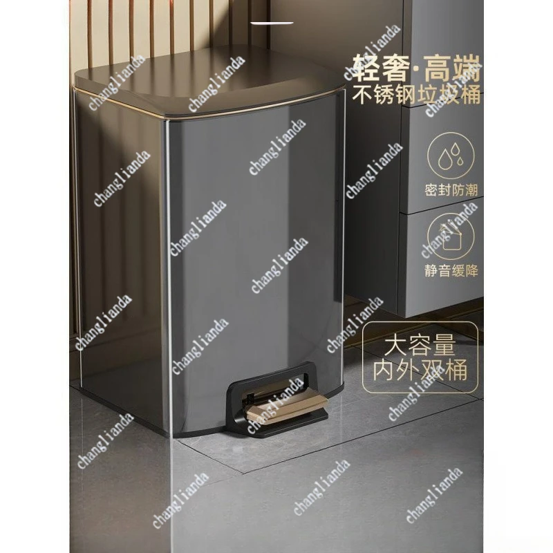 21L Dual Trash Can with Recycle Bin, Stainless Steel Garbage , Deodorizer Compartment, Odor-Proof