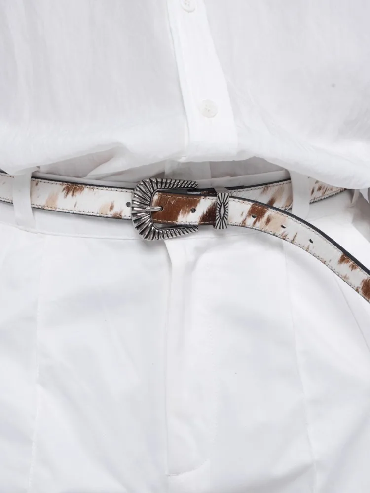 Fashion Mens Width 2.2cm Horsehair Faux Leather Belts For Pants High Street Personality Casual Pin Buckle Waistband For Jeans