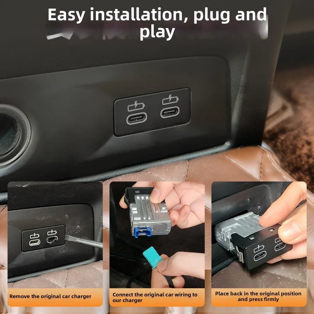 For In Vehicle Device Charging As Shown In The Figure Rear USB Charger Automotive Charging Solution Seamless Integration Design