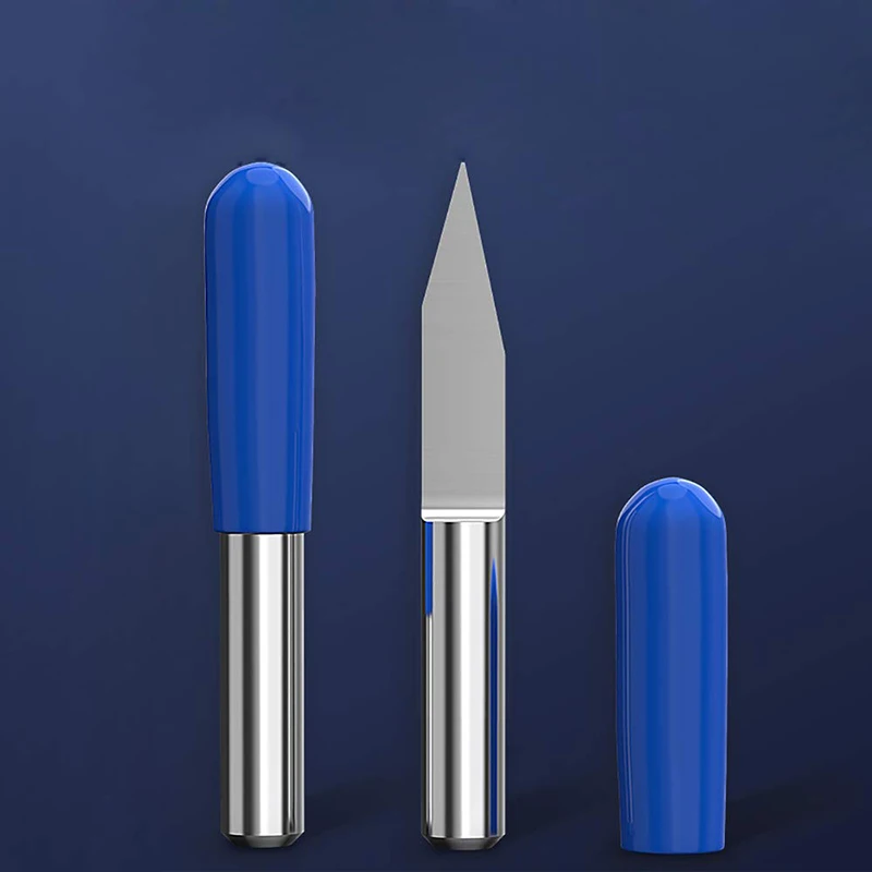 1 Buah 4Mm 6Mm Shank PCB Engraving Bit V Shape Tip End Mill CNC Router Bits Tungsten Carbide PCB 3D Milling Cutter