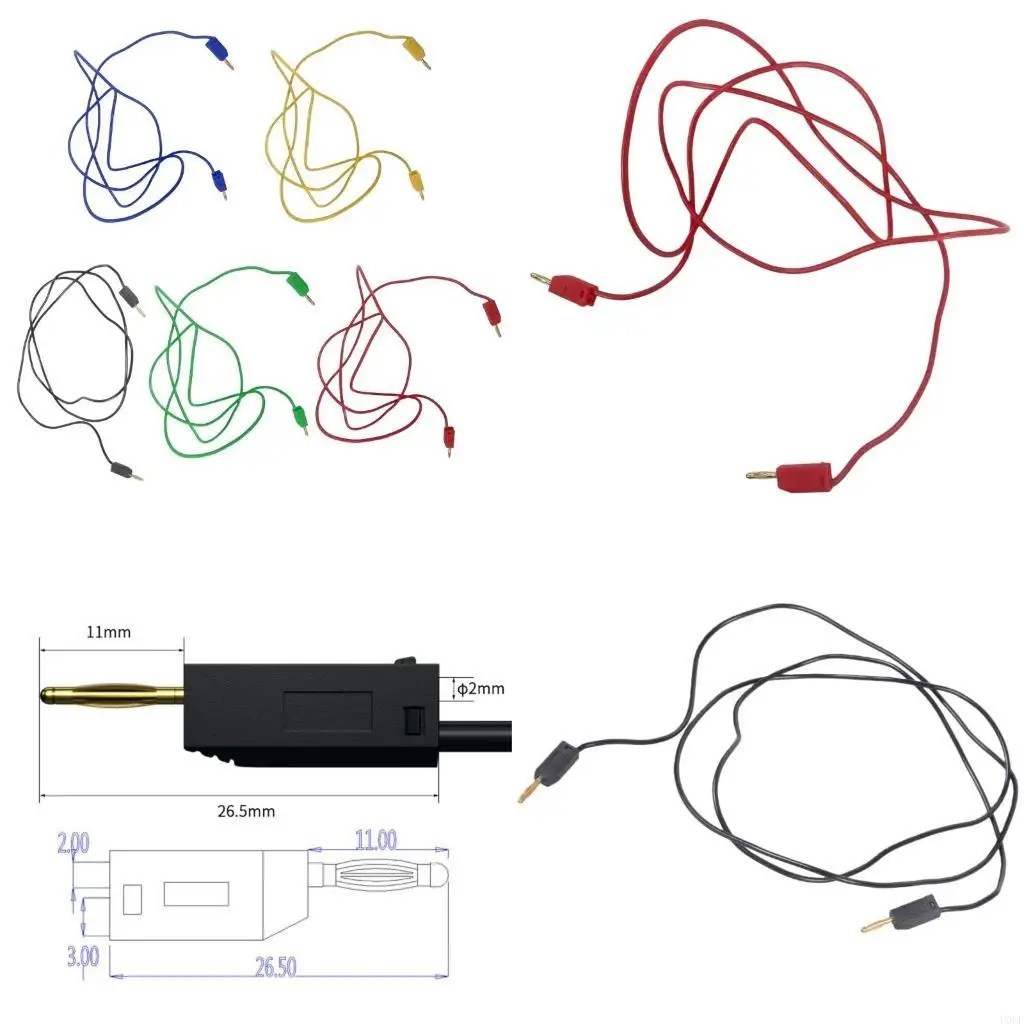   Professional Banana Test Leads 10amp 600V Capacity with Gold Plate Layer Connector for Reliable Circuit Diagnostics